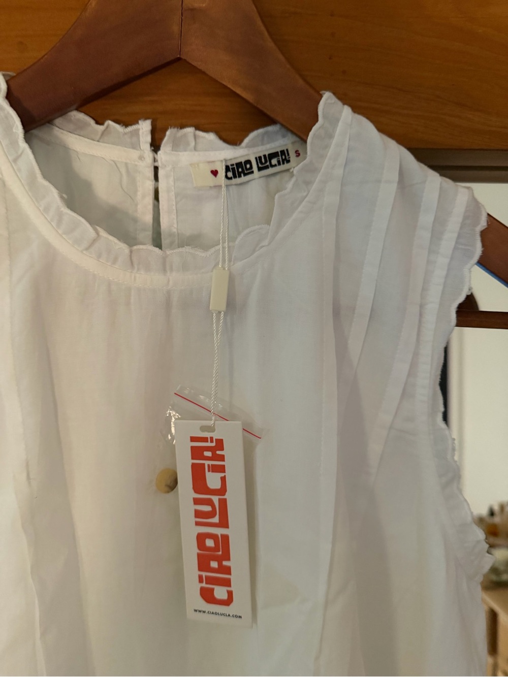 Ciao Lucia EBBA WHITE EMBROIDERED COTTON DRESS - Picture 6 of 9